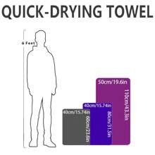 1pc Ultra-Fine Fiber Quick-Drying Towel, Lightweight, Soft, Absorbent, Versatile, Compact, Non-Stick Sand Beach, Camping, Travel, Swimming, Solid Color - Multicolor - View 3