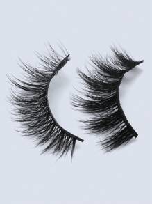 Happy Butterfly 10 Pairs Of Natural Fake Eyelashes, 3D Mink Fur Fake Eyelashes, Dense And Curly, Anime Style, For Daily And Long-Lasting Makeup, Enlarges Eyes - 尖尾漫畫款 - 查看 5