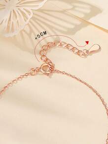 1pc Rose Flower S925 Sterling Silver Cubic Zirconia Inlaid Bracelet, Hypoallergenic, Perfect Gift For Weddings And Christmas, Elegant Bracelet