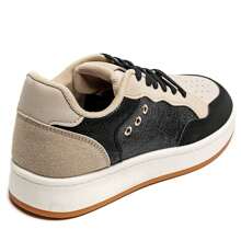 Comfortable & Fashionable Lace-Up Women Casual Shoes - Black - View 4