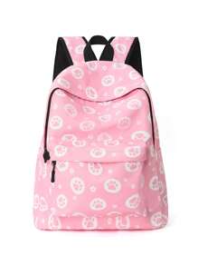 1pc Big Kids Girls Fashion Casual Purple Butterfly Print Backpack Primary School Middle School Students Large Capacity Multi-Layer Schoolbag Highly Attractive Adjustable Shoulder Strap Girls Backpack Can Hold A4 Paper Books Laptop Suitable For Daily Campus Travel Holiday Gift