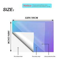 全息乙烯基 - 12 张 12 英寸 x 10 英寸全息永久乙烯基 + 2 张转移胶带 - 易于转移彩虹工艺粘合乙烯基片 - 各種顏色 - 查看 2