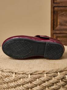 1 Paio di Scarpe in Pelle Verniciata Lucida per Ragazze da Scuola/Recita, Scarpe da Cerimonia con Punta Tonda e Suola in Morbida Pelle, Stile Scolastico Carino e Alla Moda
