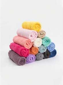 3/5/10件套简约白色面巾，酒店级无绒毛巾，柔软吸水面巾，浴室用品，家居浴室装饰，秋季装饰，返校季，沙龙/家庭浴室 - 彩色 - 查看 2