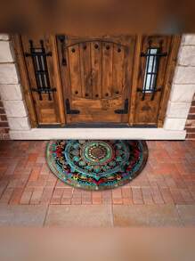 Tapete Shag Moderno de Cristal Céu Meia-Lua Marroquino com Apoio Antiderrapante, Lavável em Máquina, Resistente a Manchas, Pelo Médio - Padrão de Seta da Moda, Adequado para Corredor, Entrada, Quarto e Hotel