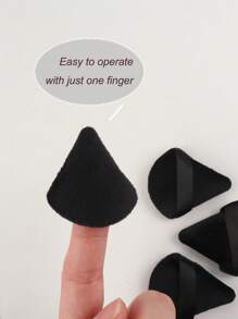 12pcs Triangle Flocked Double-Sided Makeup Sponges, Soft & Fluffy Texture, Suitable For Powder Application, Face & Body Makeup Blender Tools Set - Multicolor - View 2