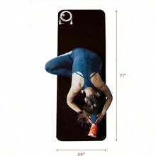 Grounding Yoga Mat,Exercise Fitness Pad, 71x24 Inch Earth Connected Conductive Carbon Mat With15 Foot Cord May Help Lower Inflammation, Reduce Stress, Improve Balance, Flexibility, Included Carrying