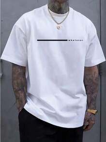 Oversized Printed T-Shirt Whatever Style Shirt Dropped Shoulder Casual And Comfortable Shirt - White - View 1