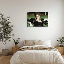 1pc Framed Wall Art, Wrapped Canvas Poster Vintage Prints, Very Attractive Woman On The Sofa, Perfect Gift Decor, Wall Art For Living Room Bedroom Office, Hanging Hardware Included - Framed, Horizontal