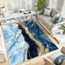 Local Rug, Luxurious Marble Pattern Rug With Backing, Machine Washable Rug, Dot-Plastic Backed, Room Rug, Bedroom, Home Office, Kids' Room, Playroom, Kitchen, Dining Room Mother's Day Home Bathroom Decor - Multicolor - View 18