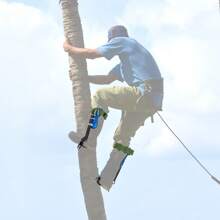 Professionelles Baumkletter-Set mit einstellbaren Fuß- & Knöchelriemen, 220 lbs (100 kg) Tragfähigkeit | Pedale 4,13x1,97 Zoll, rutschfestes Design, Sicherheitsgurt & Seil | Für Outdoor, Waldarbeit, Survival