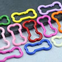 3pcs Bone-Shaped Carabiner Key Chains, Suitable For DIY Jewelry, Outdoor & Daily Use - Bone Paint Buckle - View 6