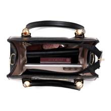 Women's Small Crossbody Shoulder And Hand Bag Square Basic Modern New Arrival - Đen và trắng - Xem 5
