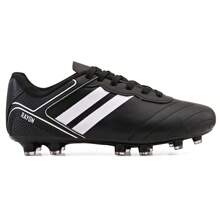 100% Genuine Leather Football Boots - Sturdy Stitched Cleat Field - màu đen - Xem 1