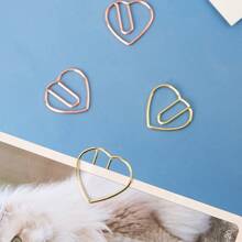 200PCS Metal Heart-Shaped Paper Clips, Label Clips, Suitable For Organizing Office Stationery And Daily Office Decoration Paper, Mother's Day Gifts And Perfect Holiday Gifts, Bookmark Supplies, Stationery, Valentine's Day, Birthdays