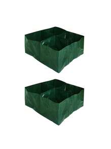 1/2pcs 4-Grid Raised Garden Bed, Fabric Planting Bags For Vegetables/Flowers, Gardening Grow Bags Suitable For Potatoes/Tomatoes/Flowering Plants