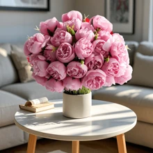 27 Stems Tea Rose And Mini Rose Bouquet, Suitable For Weddings, Home Decor, Photography, As Well As Gifts For Christmas, Valentine's Day, Thanksgiving, And Anniversaries Birthday Graduation