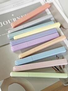 Funfull 10/16/20 szt. pastelowych, estetycznych i ziemistych zakreślaczy w stylu vintage, miękka, ścięta końcówka, zakreślacz do Biblii, nie prześwitujący, różne kolory, artykuły szkolne i biurowe do dziennika