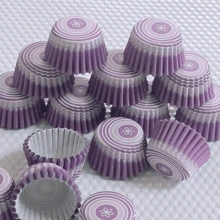 Mini Cake Cupcake Liners, Baking Cupcake Cups, Disposable Cupcake Paper Wrappers, Baking Molds - Purple - View 2