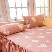 2 Pieces Printing Pillowcase Sweet Pillowcase Machine Washable Pillowcase