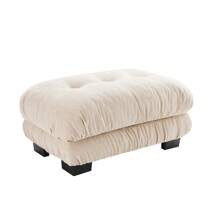 Chenille Upholstered Couches Ottoman For Oversized Modular Sectional Sofa, White,Light Coffee,Pink,Grey23.6"D X 36"W X 19.6"H - 淡咖啡 - 查看 3