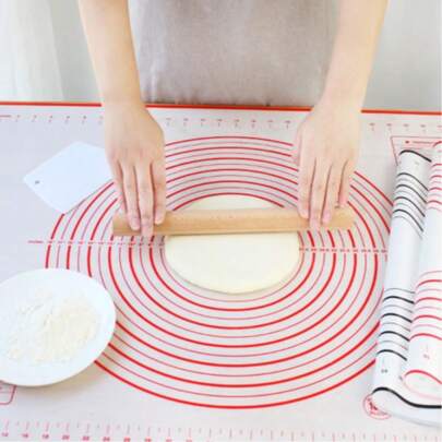 Non-Slip Silicone Baking Mat, Dough Rolling Mat, Pie Crust Mat - Perfect For Baking And Cooking, Essential Kitchen Baking Tool Home Kitchen Appliances Accessories Gadgets Tools Christmas Kitchen Stuff Christmas