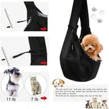 1pc Pet Sling Carrier, Dog & Cat Leash Shoulder Strap For Small Pets, Multiple Colors Available, Suitable For Outdoor Travel And Metro