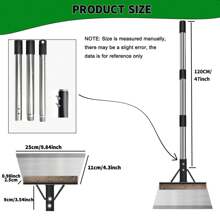 Multifunctional Cleaning Shovel With Handle, Garden Scraper Tool With Adjustable Stainless Steel Long Handle, Moss Remover Tool - Silver - View 7