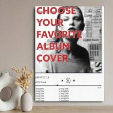 Framed Custom Album Cover Posters Wall Art, Of Spotify Wall Decor, Request Your Own Album Cover Canvas Wall Frame, Custom Poster For Room Decor, Music Album Posters - Đã đóng khung - Xem 2
