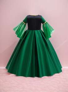 Vestido de inspiración de la Princesa Anna de Frozen para niñas, disfraz de la Reina de Hielo, vestido de princesa para fiesta, Navidad o cosplay