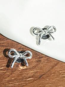 20 Stücke/Set Silber Schleife & Herz 3D Perlen abnehmbare DIY Schuh Dekorationen, inklusive Blumen, Herzen, 3D Perlen, Schleifen, süßer mädchenhafter Stil, Outdoor Schuh Accessoires, abnehmbare Schuh Clips, Schuh DIY Accessoires, geeignet für Damen/Mädchen Sandalen Dekoration (Schuhe nicht enthalten)