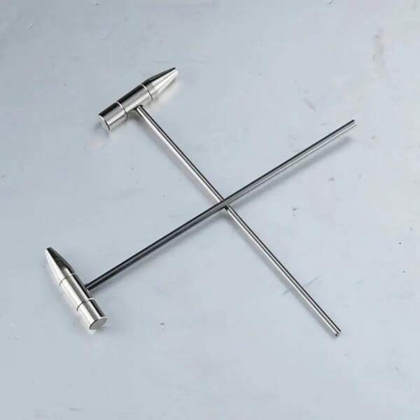 2pcs Mini Silver Metal Hammer, Suitable For Watches, Crafts, Jewelry, Thumb Piano, Blocks, Percussion - Portable Round Head & Pointed Head Hammer Tool For Household Tuning And Crafts, No Electricity Required