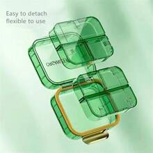 1pc Portable Pill Organizer With 7 Compartments - Lightproof, Moisture-Sealed Medicine Box For Easy Travel & Storage