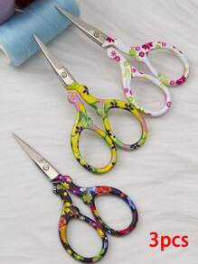 Tijeras pequeñas de acero inoxidable para cortar tela y bordar, adecuadas para cortar tela, bordar, papel y manualidades, pestañas postizas, barba, tijeras de oficina y papelería. - Multicolor - Ver 30