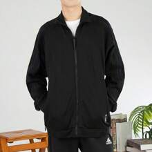 阿迪达斯男士武杰系列训练运动服健身休闲简约基础款舒适立领夹克 JI8703