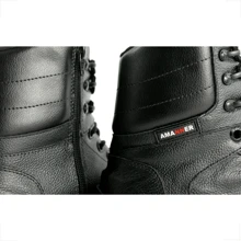 Men's Adventure Boot Comfortable Leather Motorcycle Boots Men's Motorcycle Boots Military Trail Boots - Black - View 7