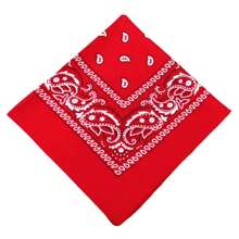 1/2X COWBOY HAT AND BANDANA WILD WESTERN FANCY DRESS COSTUME ACCESSORY - Dark Red - View 6