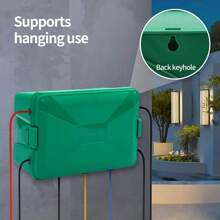 Weatherproof Electric Box For Outdoors 32 X 22 X 13 Cm IP54 Weatherproof Outdoor Outlet Cover Extension Cord Covers Protect Outlet Plug Timer Power Strip Holiday Light - Green - View 7