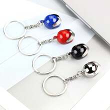 4pcs/1pc Customizable Stainless Steel Motorcycle Helmet Key Chain, Fashion Helmet Shaped Keychain, Engraved Name/Letter Pendant Keyring, Unique Gift For Bicycle Enthusiasts,Graphic Print