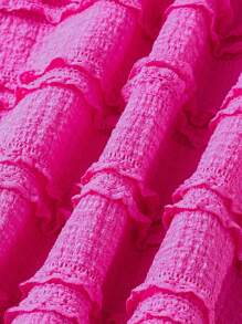 2pcs Girls' Basic Cap Sleeve Knitted Fabric Dress Set - Multicolor - View 6