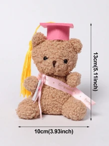 黑色毛绒玩具泰迪熊娃娃迷你毕业熊带毕业帽娃娃 2025 届毕业毛绒熊宽松毕业熊帽和祝贺腰带是毕业礼物、毕业、毛绒玩具、儿童玩具最喜爱的装饰品 - 彩色 - 查看 9