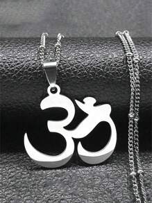 佛教 OM Mara 瑜伽脉轮不锈钢项链 项链女款 黑色/金色/银色佛像项链 珠宝礼物项圈 - 項鍊 - 查看 1