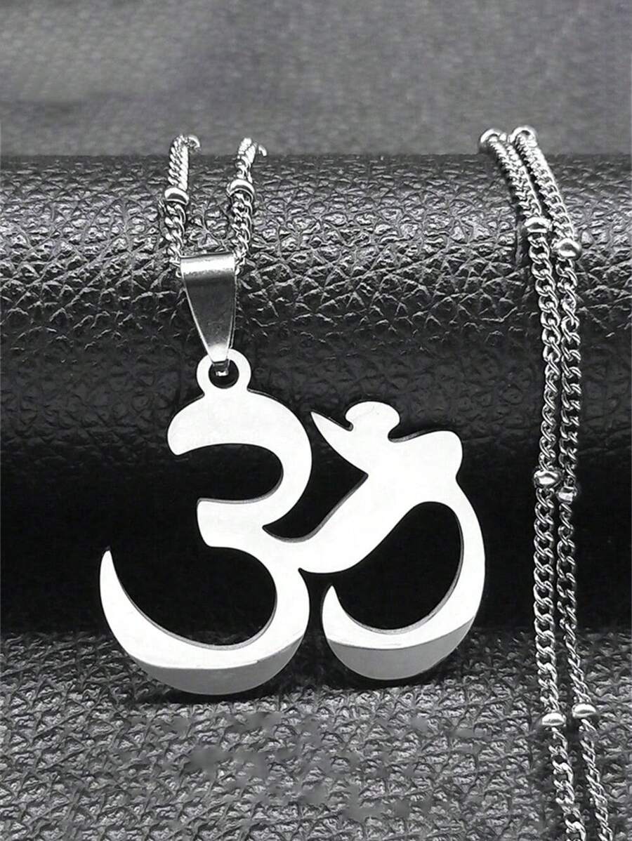 佛教 OM Mara 瑜伽脉轮不锈钢项链 项链女款 黑色/金色/银色佛像项链 珠宝礼物项圈 - 項鍊 - 查看 1