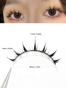 Asiteo 5 Pairs Cartoon False Eyelashes - Fairy Style, Natural Makeup Effect, Soft Lash Band, Suitable For Beginners, Reusable, Cosplay, Anime Eyelashes - 尖尾漫畫款 - 查看 4