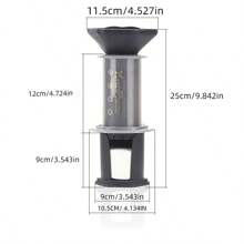 Yuropress Portable Coffee Maker, French Press, Tea Pot, Suitable For Outdoor Travel, Home Use, Gifts, Includes 240ml Capacity, 350pcs Filters, Upgraded Version With Prismo To Make Purer Concentrated Coffee Back To School