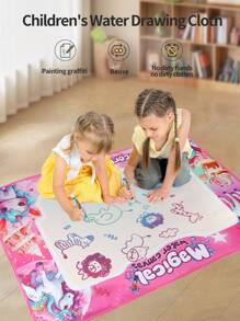 80*60cm Christmas & Halloween Water Doodle Mat, Large Size Water Magic Painting Pad With 2 Reusable Doodle Pens, Best Toy For 3-6 Years Old Boys And Girls, Thanksgiving Gift, Art Mat