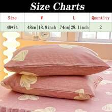 2 Pieces Printing Pillowcase Sweet Pillowcase Machine Washable Pillowcase