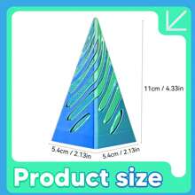 3D 打印旋转玩具，金字塔旋转减压玩具，桌面装饰，适合坐立不安的玩具，高 11 厘米 - 彩色 - 查看 2