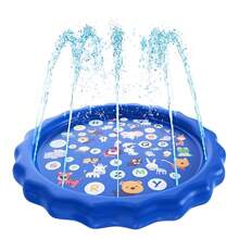 1 pièce Piscine pour bébé pour apprendre, tapis de jeu extérieur avec gicleur "De A à Z" pour bébés et tout-petits de 1 à 3 ans
