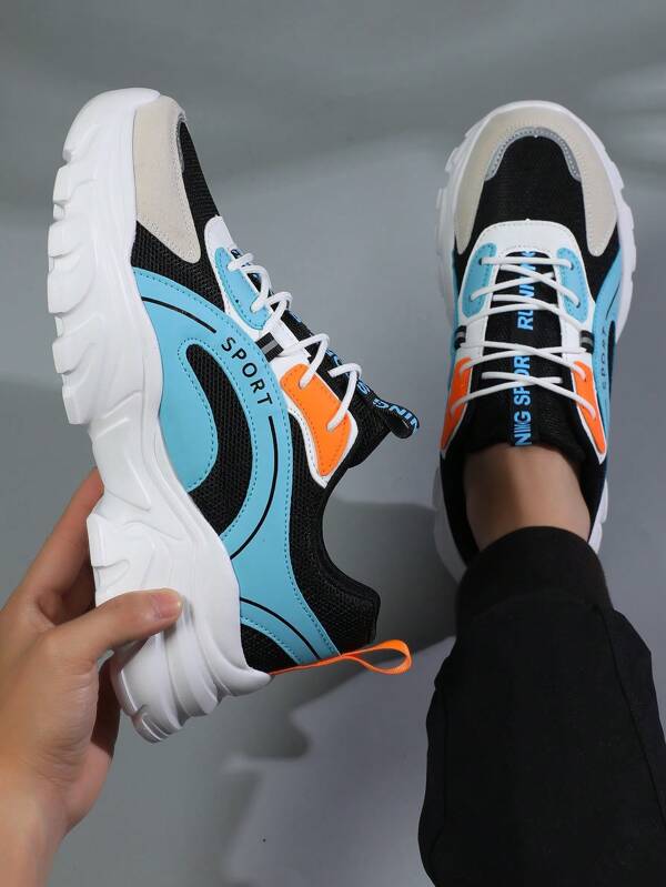 أحذية رياضية كاجوال للرجال، أحذية رياضية سميكة أنيقة للارتداء اليومي، ناعمة وتنفس، مقاومة للانزلاق وقوية